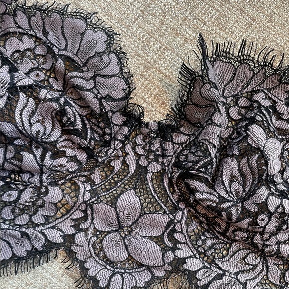 For love and lemons 🍋 bra top skivvies gray lace  black nude - Picture 5 of 16